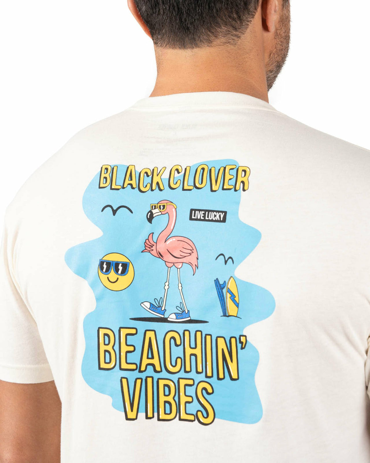 Black Clover Beige Men's Graphic Tee for Golf & Casual Wear