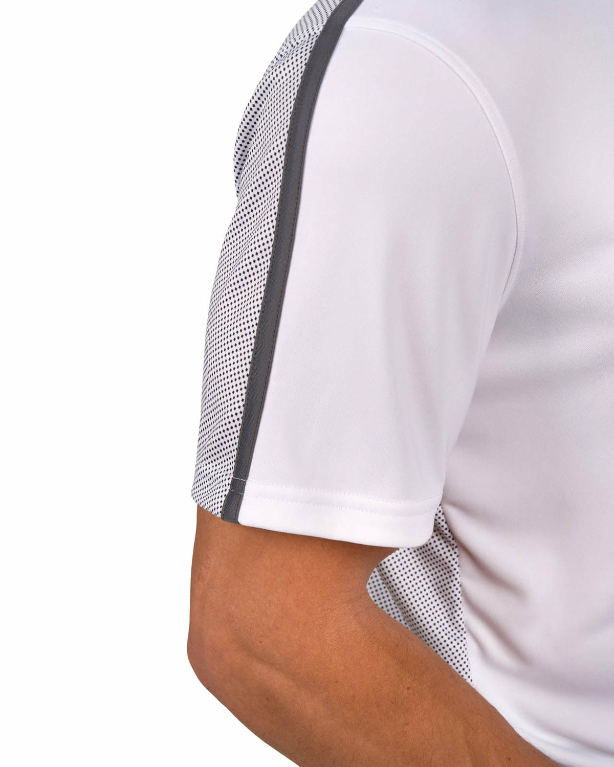 Black Clover Men's White and Black Polka Dot Polo for Golf or Business