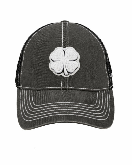 Black Clover Vintage Two-Tone Black Golf Hat with Black Mesh