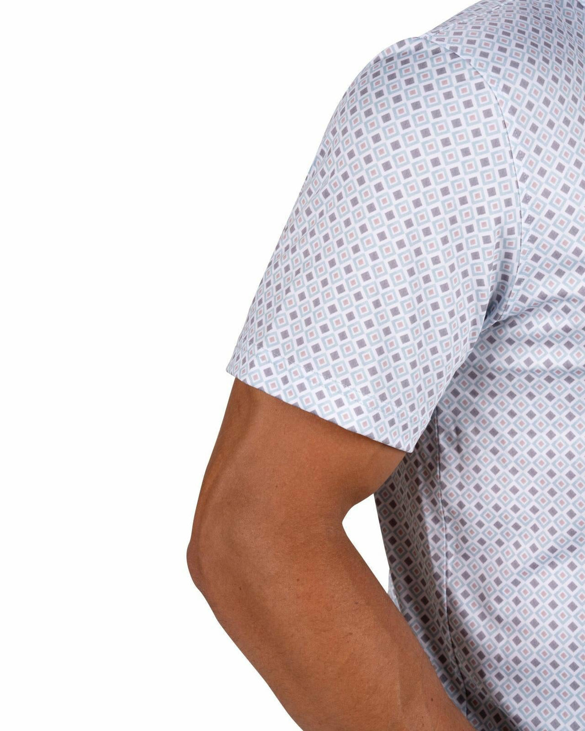 Black Clover Men's Green and White Personality Golf Polo with Diamond Design