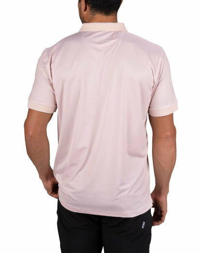 Black Clover Modern Men's Light Pink Performance Polo for Golf or Business