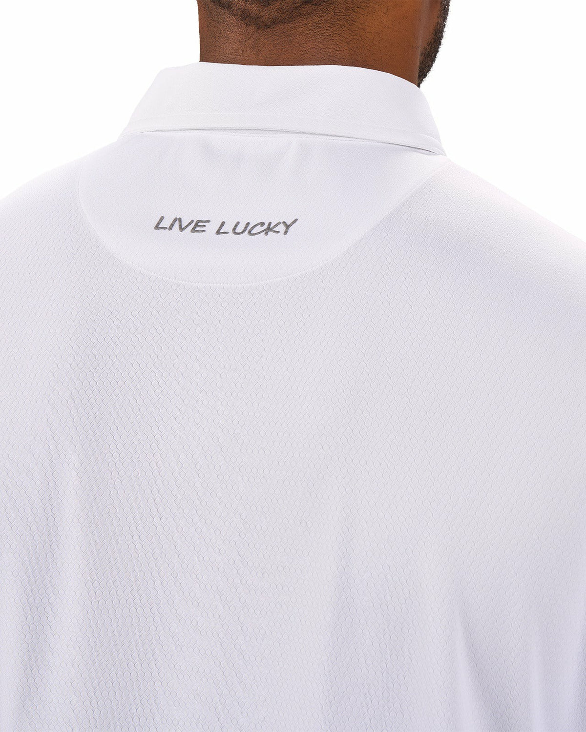 Black Clover Men's Solid White Golf Polo - America 250th Edition