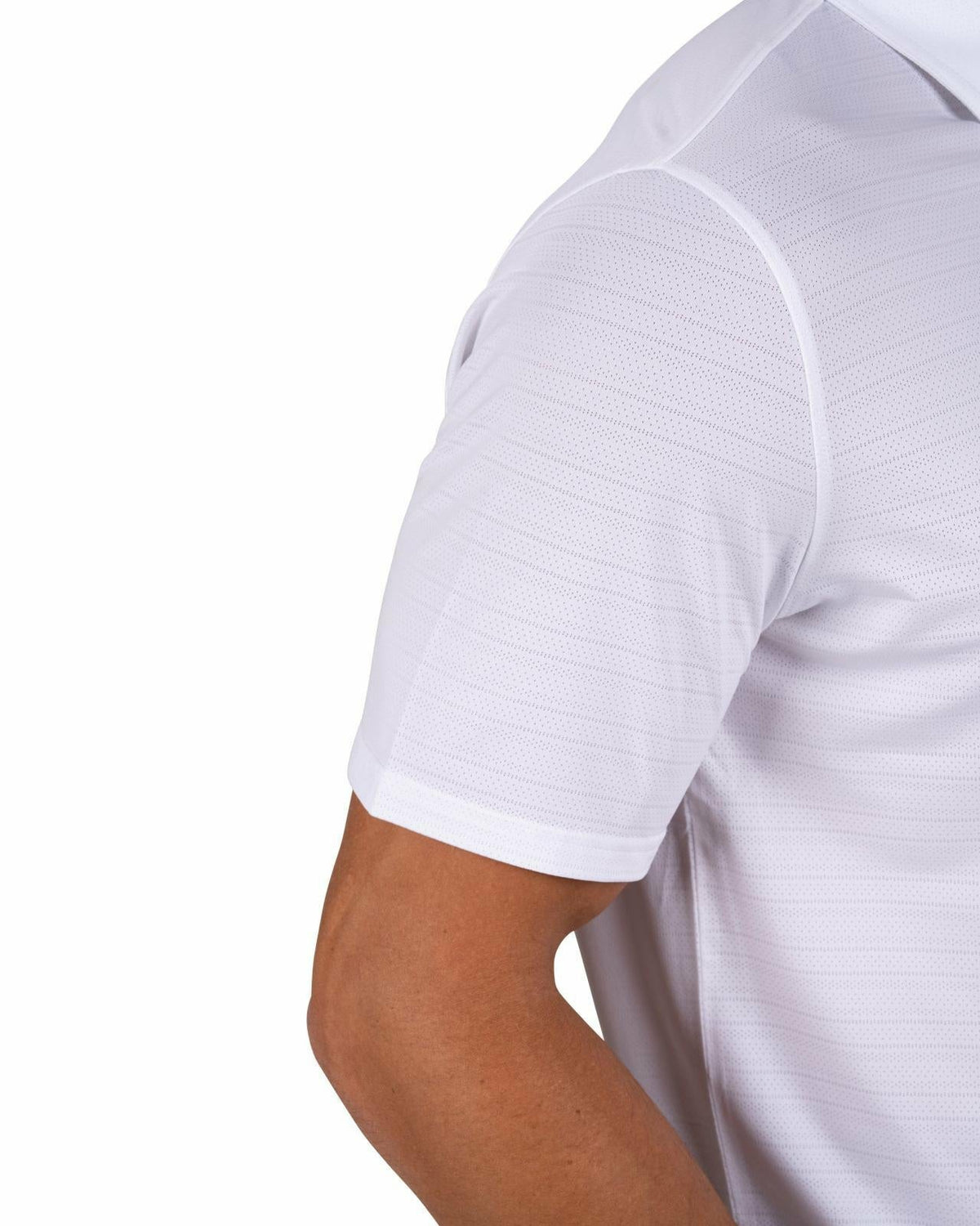 Black Clover White Jacquard Textured Polo for Golf or Business