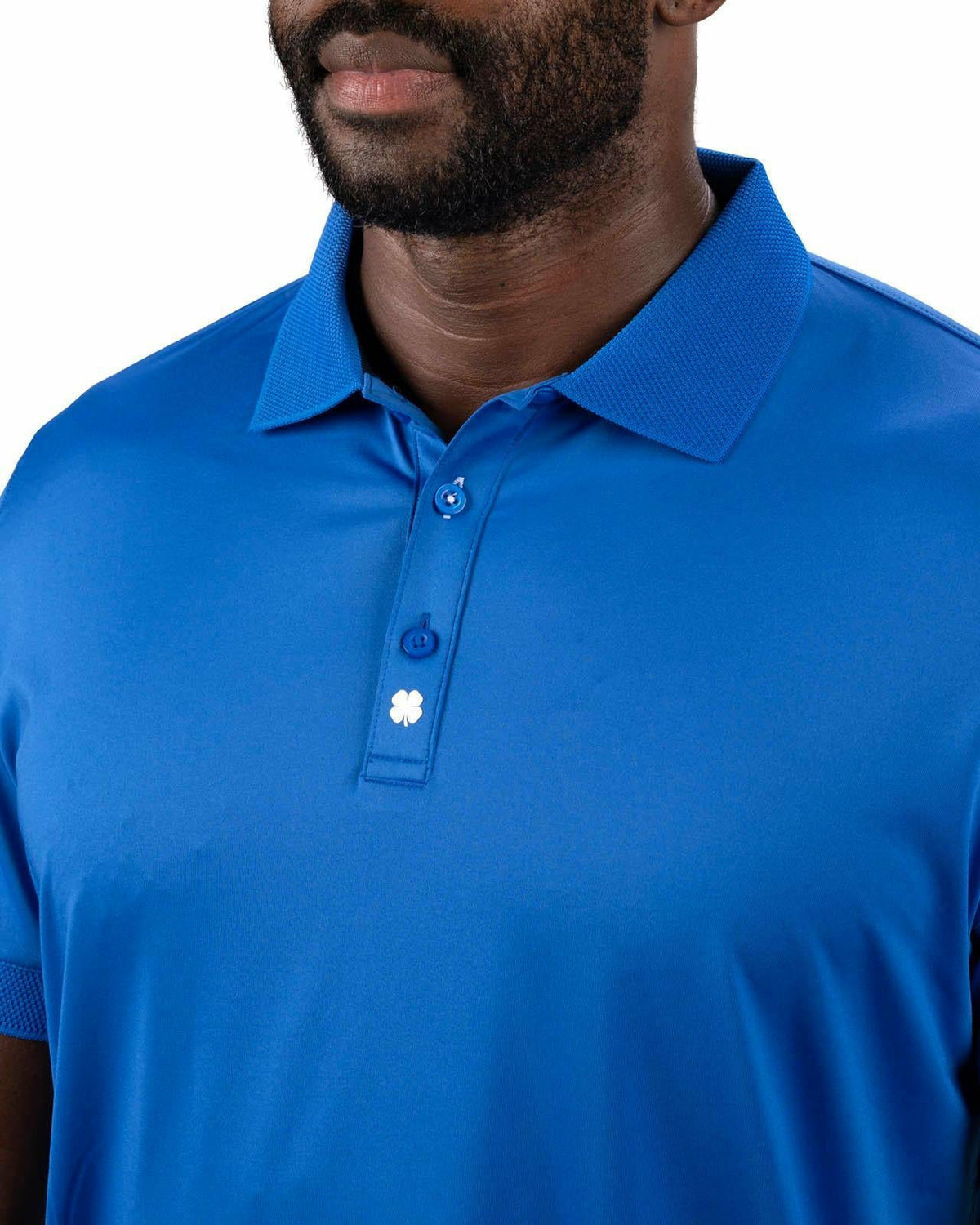 Black Clover Modern Men's Blue Performance Polo for Golf or Business