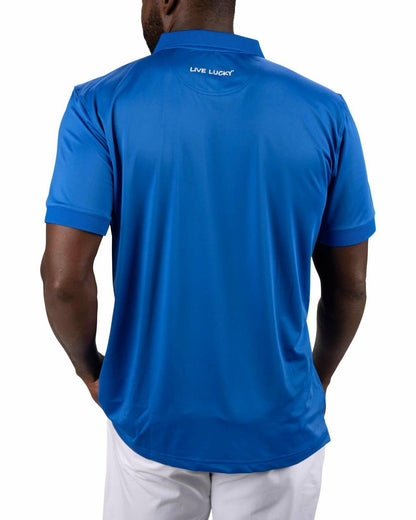 Black Clover Modern Men's Blue Performance Polo for Golf or Business