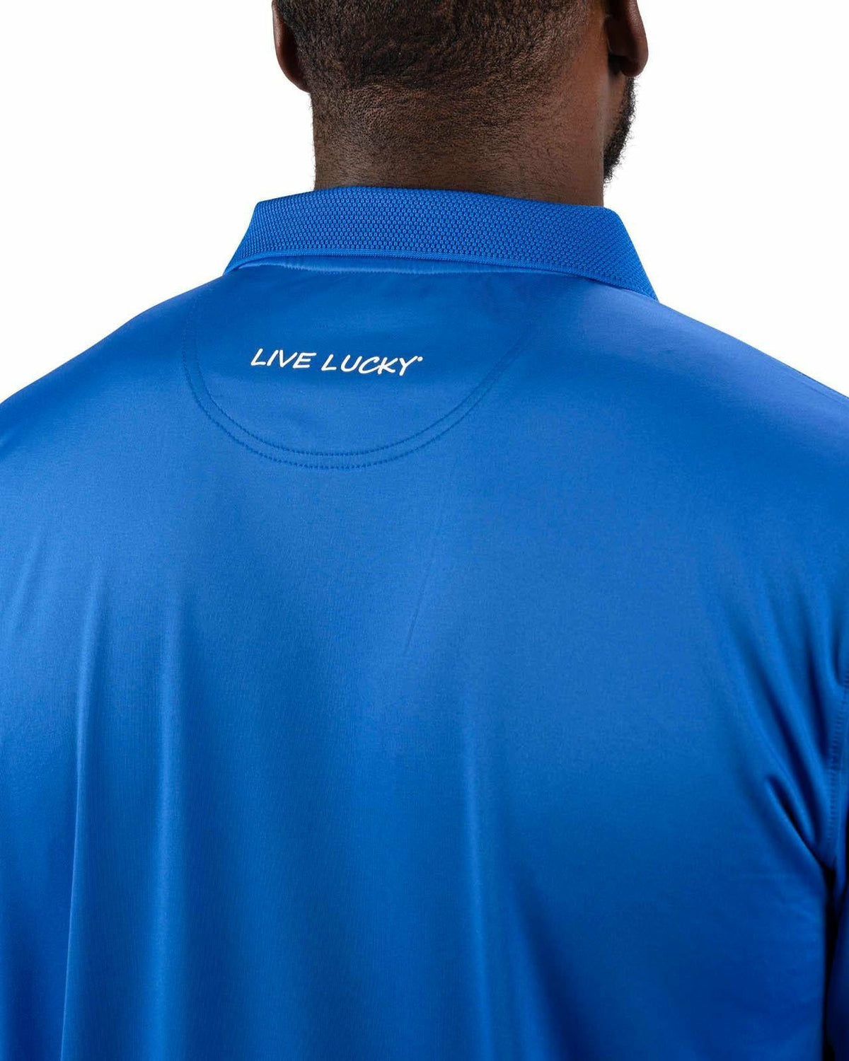 Black Clover Modern Men's Blue Performance Polo for Golf or Business