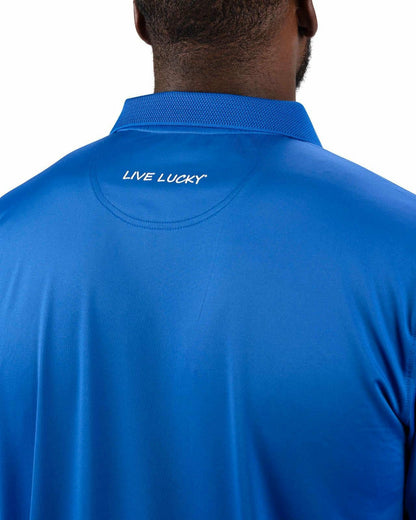 Black Clover Modern Men's Blue Performance Polo for Golf or Business