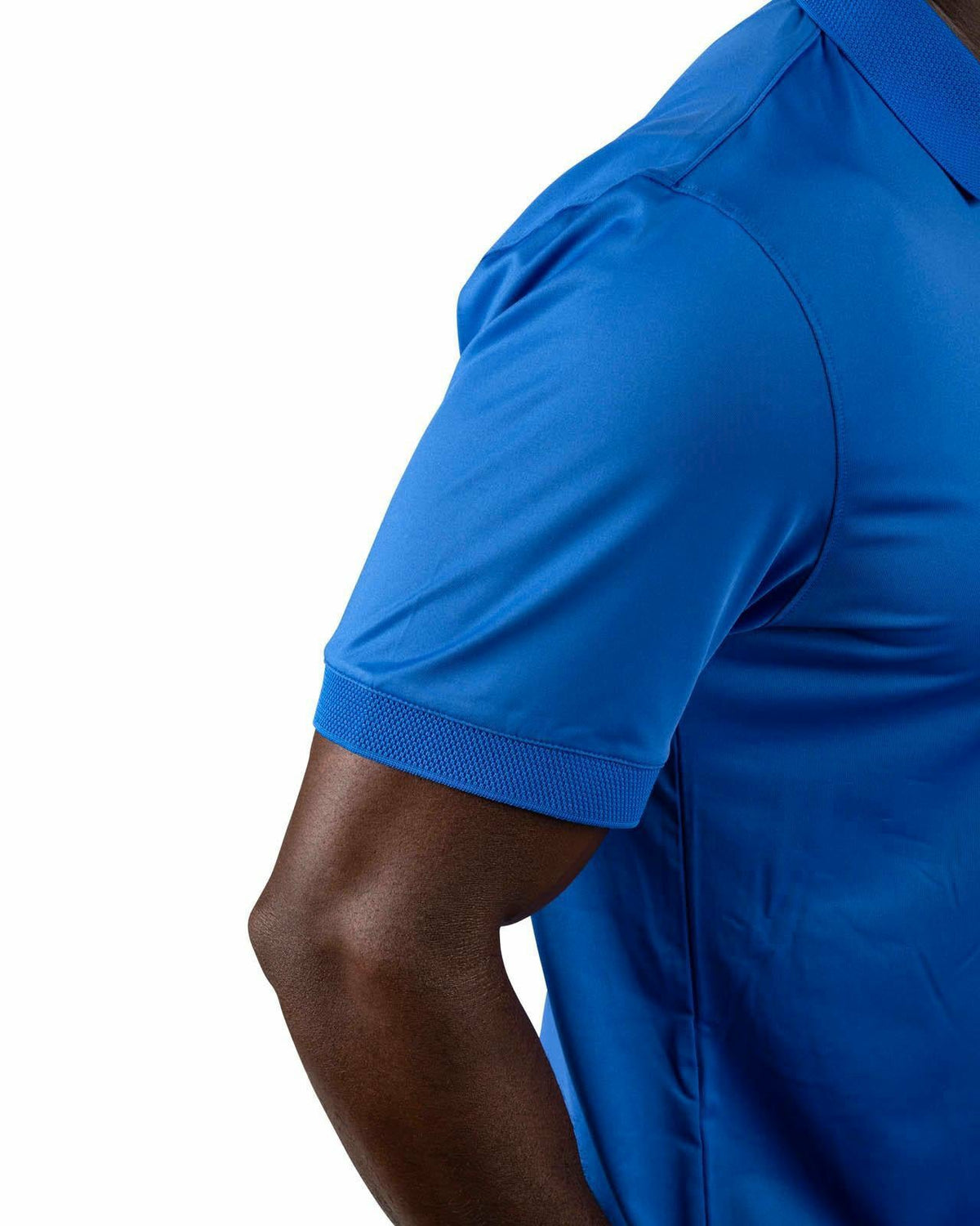 Black Clover Modern Men's Blue Performance Polo for Golf or Business