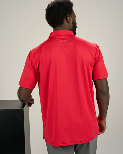 Black Clover Men's Red Soft Performance Polo for Golf or Business