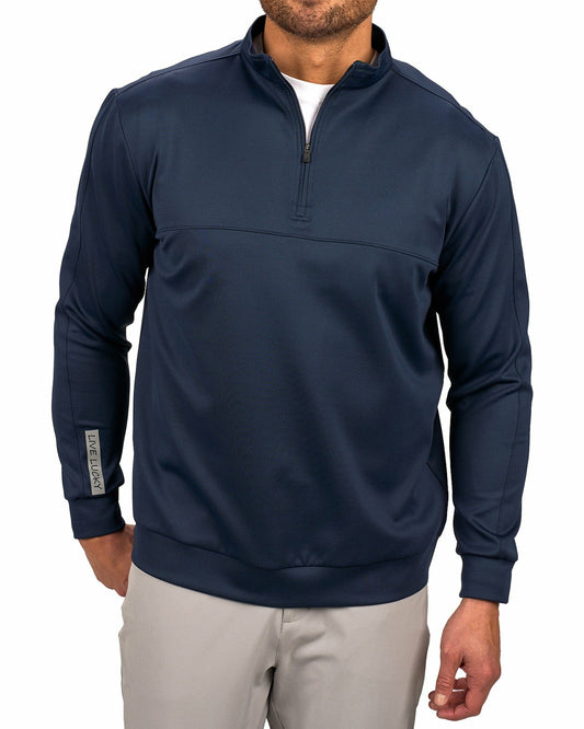 Black Clover Men's Athletic Navy Quarter-Zip Hoodie