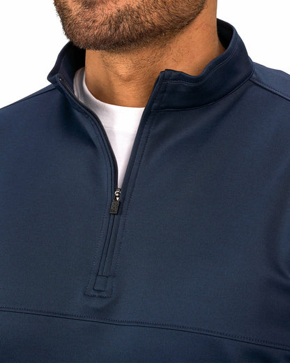 Black Clover Men's Athletic Navy Quarter-Zip Hoodie