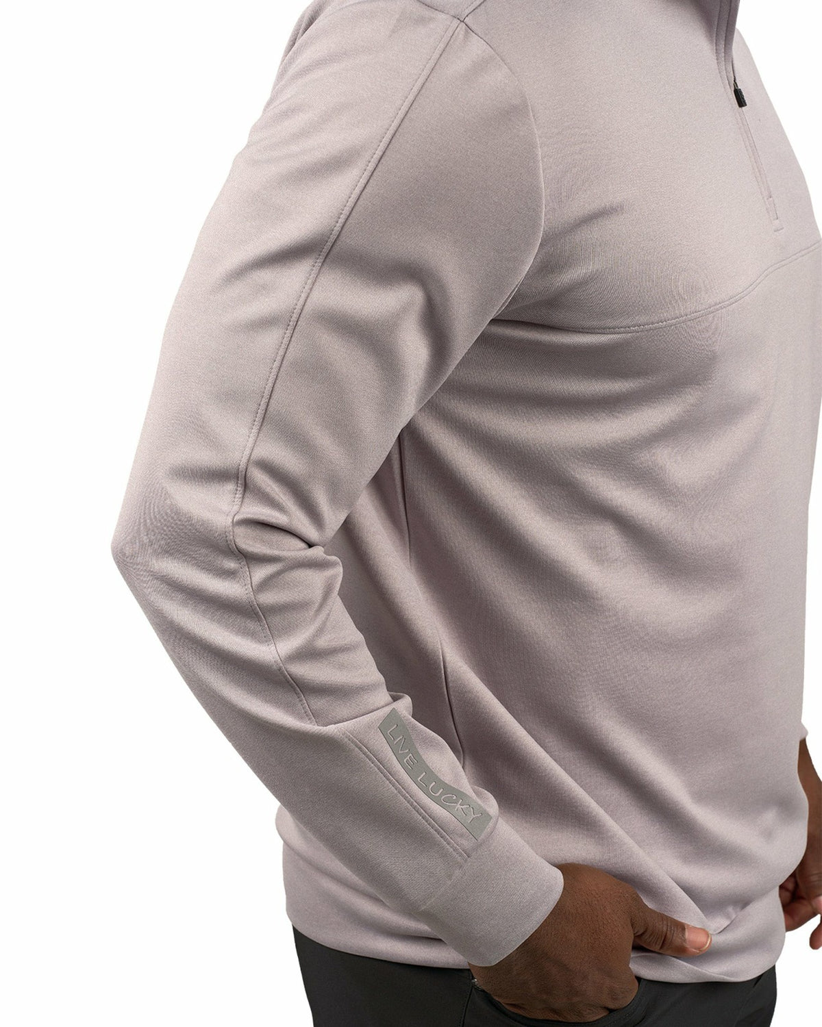 Black Clover Men's Athletic Light Grey Quarter-Zip Hoodie