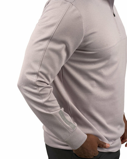 Black Clover Men's Athletic Light Grey Quarter-Zip Hoodie
