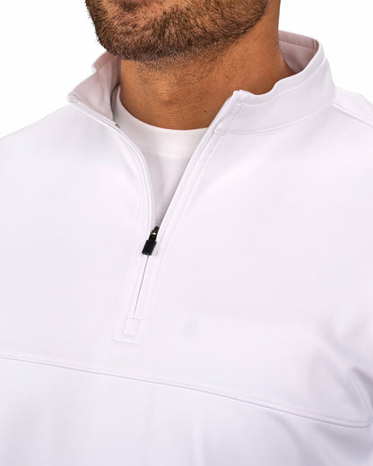 Black Clover Men's Athletic White Quarter-Zip Hoodie