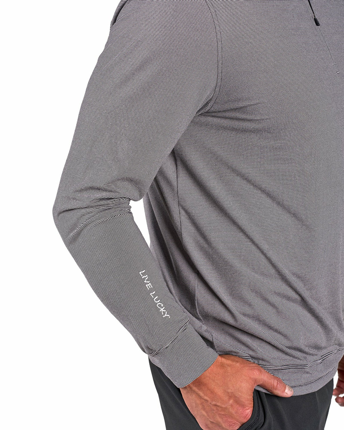 Black Clover Men's Versatile Black Quarter-Zip Sweatshirt for Style and Comfort