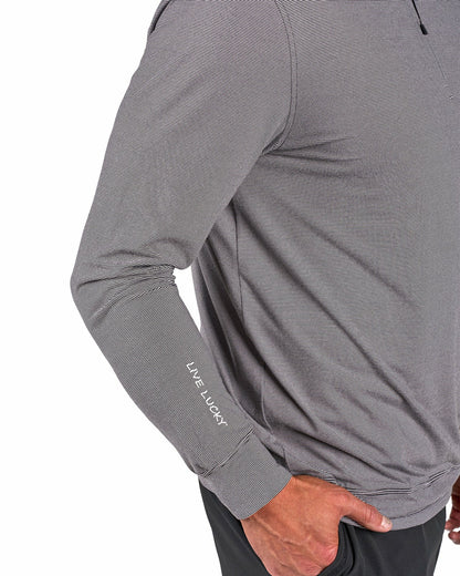 Black Clover Men's Versatile Black Quarter-Zip Sweatshirt for Style and Comfort
