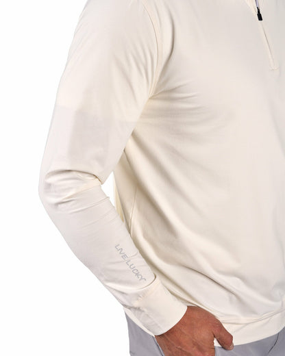 Black Clover Men's Versatile White Quarter-Zip Sweatshirt for Style and Comfort