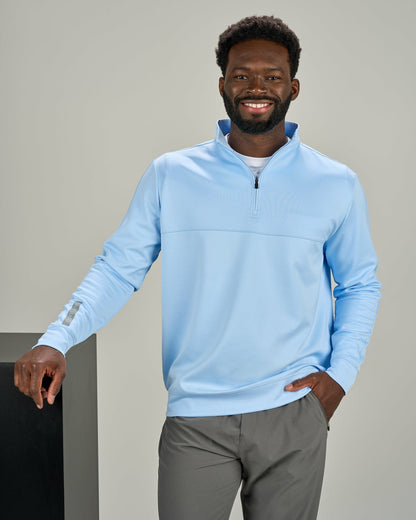 Black Clover Men's Athletic Blue Quarter-Zip Hoodie
