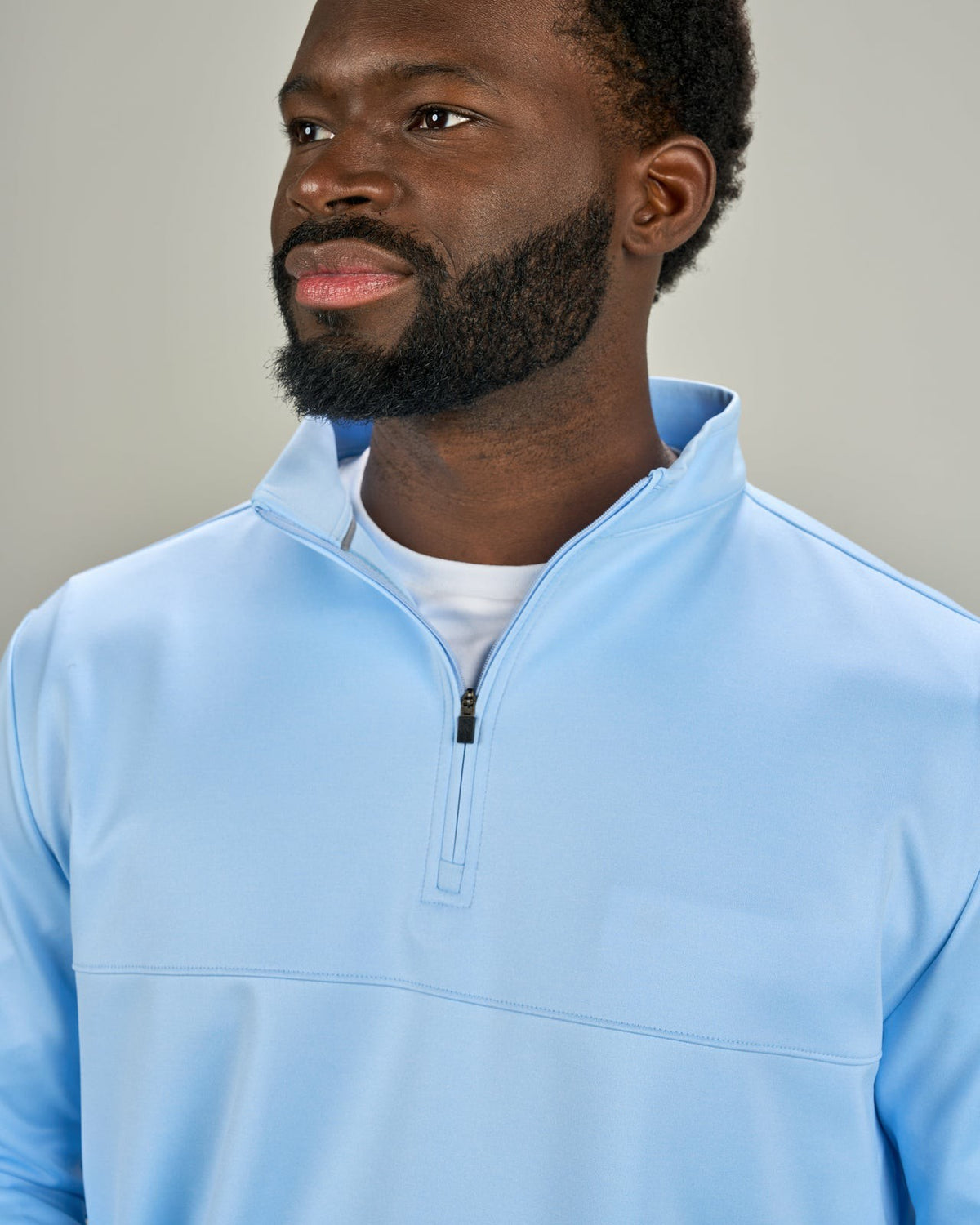 Black Clover Men's Athletic Blue Quarter-Zip Hoodie