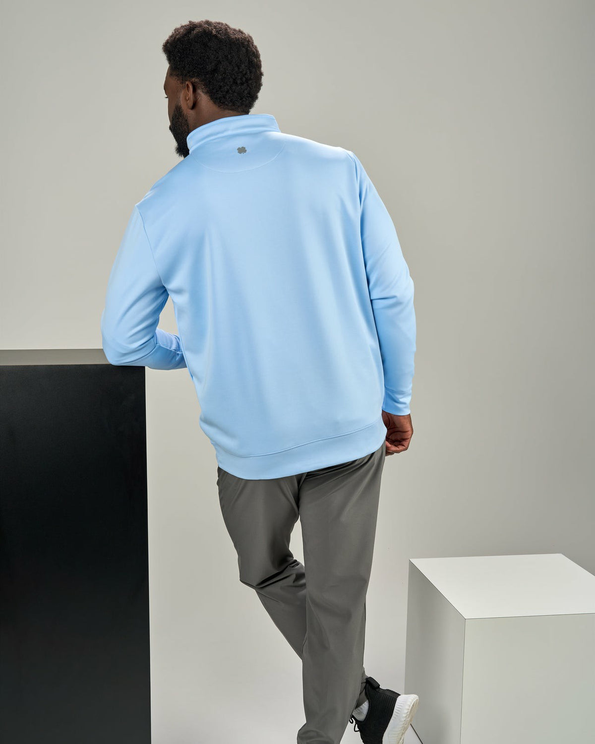 Black Clover Men's Athletic Blue Quarter-Zip Hoodie