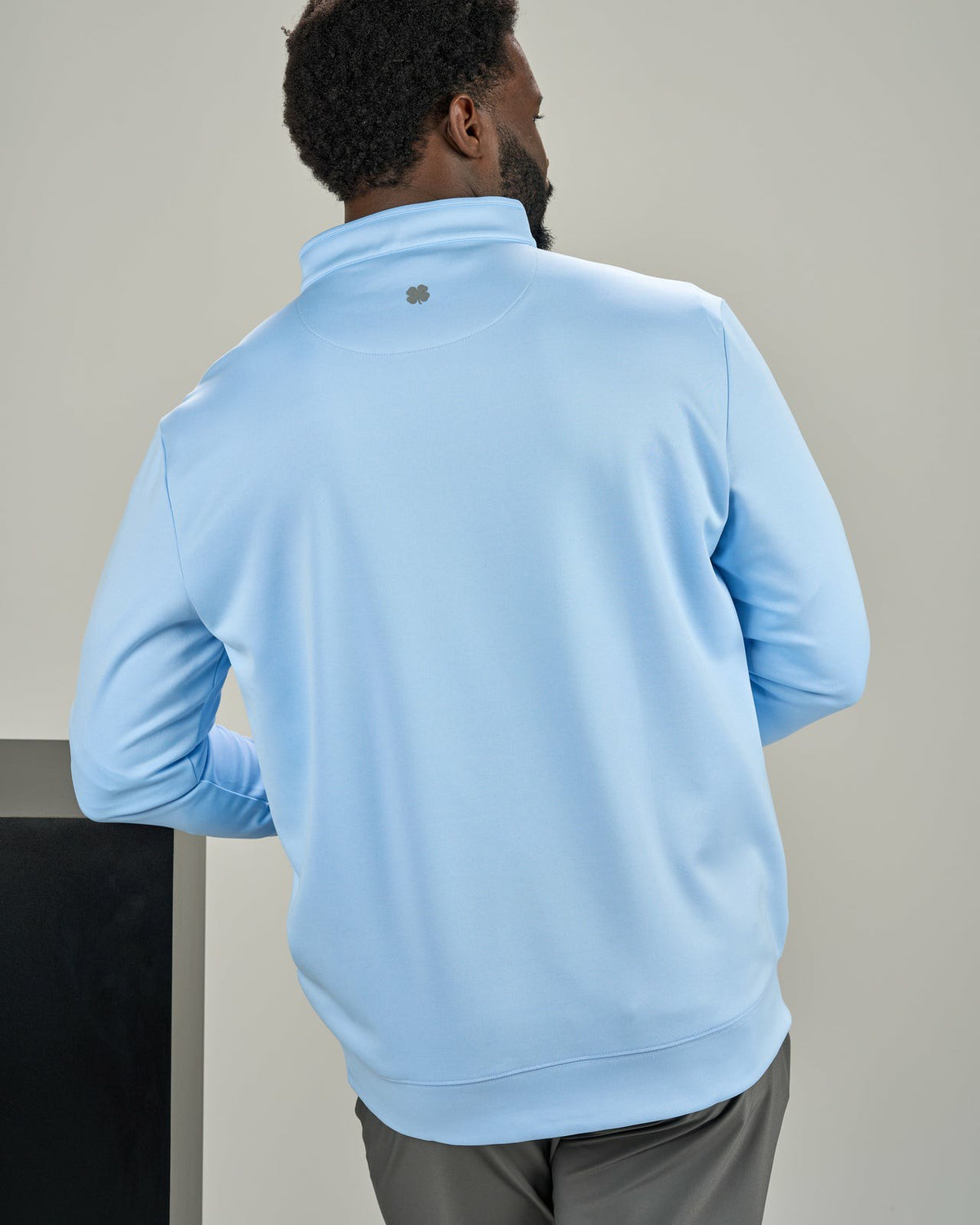 Black Clover Men's Athletic Blue Quarter-Zip Hoodie