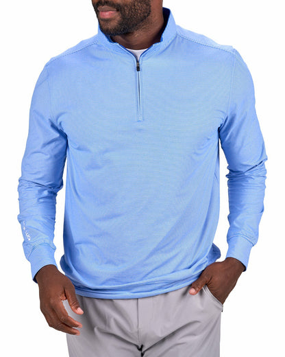 Black Clover Men's Versatile Blue Quarter-Zip Sweatshirt for Style and Comfort