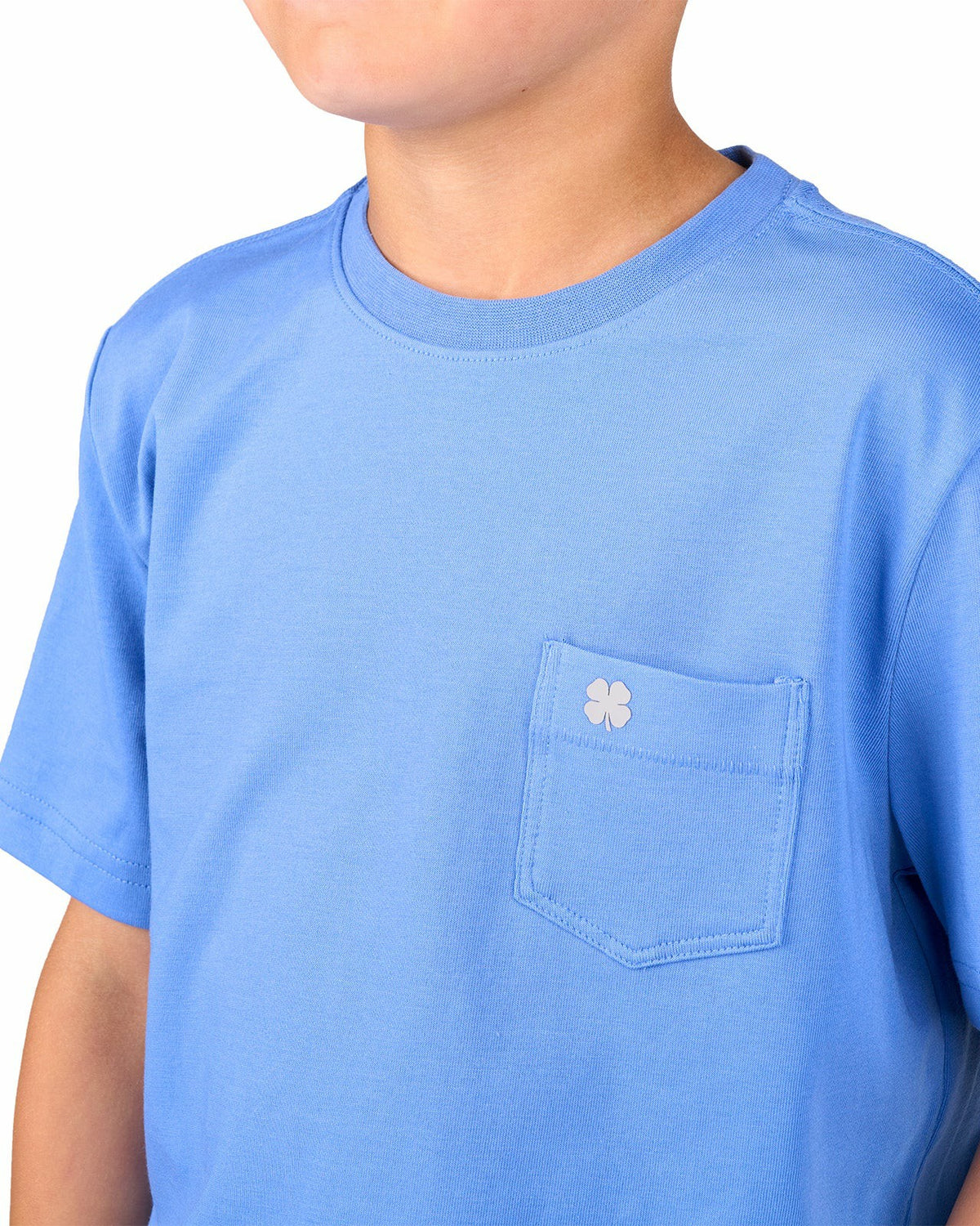 Black Clover Lightweight Luxury Short-Sleeved Blue Kids' Pocket Tee For Golf or Play