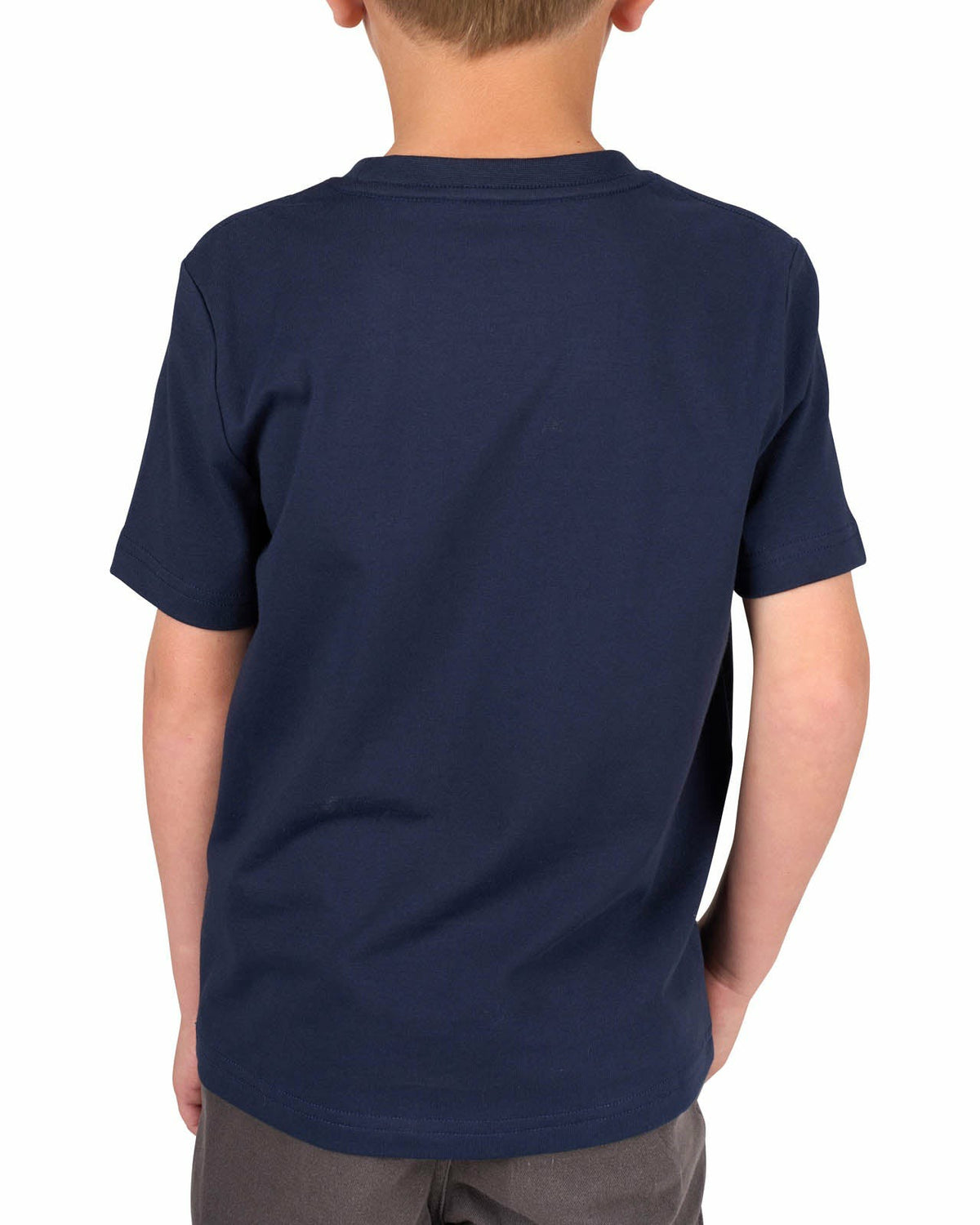 Black Clover Lightweight Luxury Short-Sleeved Navy Blue Kids' Pocket Tee For Golf or Play