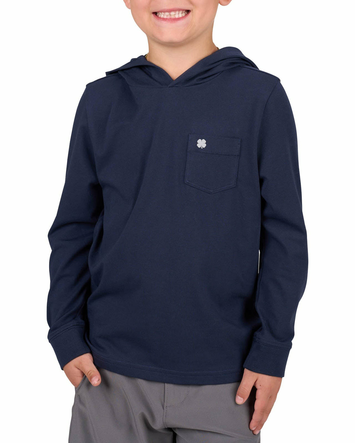 Black Clover Lightweight Long-Sleeved Navy Blue Super Soft Kids' Hoodie