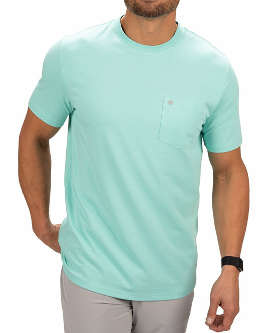 Black Clover Lightweight Luxury Short-Sleeved Green Men's Pocket Tee
