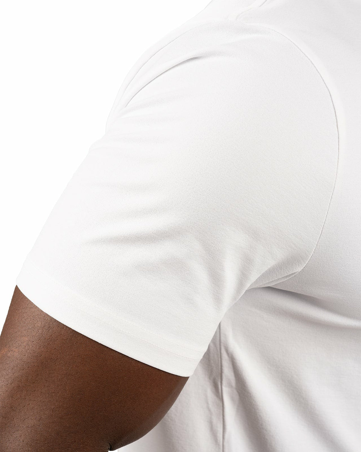 Black Clover Poly Slub Stretch Short Sleeve White T-Shirt