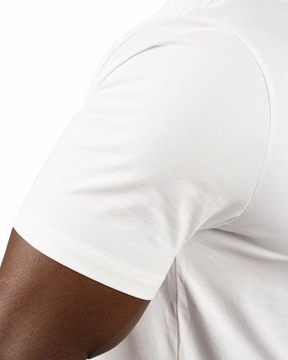 Black Clover Poly Slub Stretch Short Sleeve White T-Shirt