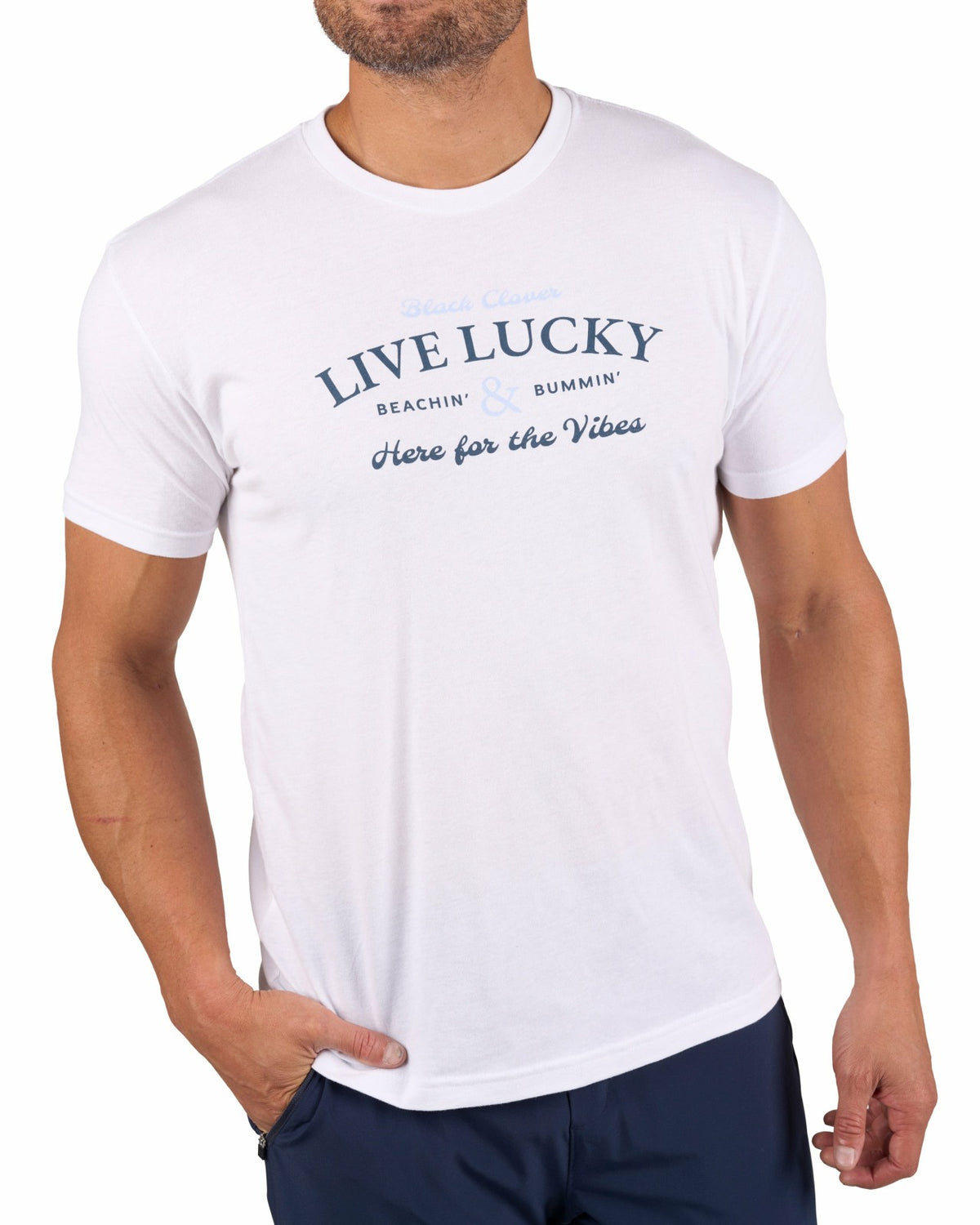Black Clover White Men's Graphic Tee for Golf & Casual Wear