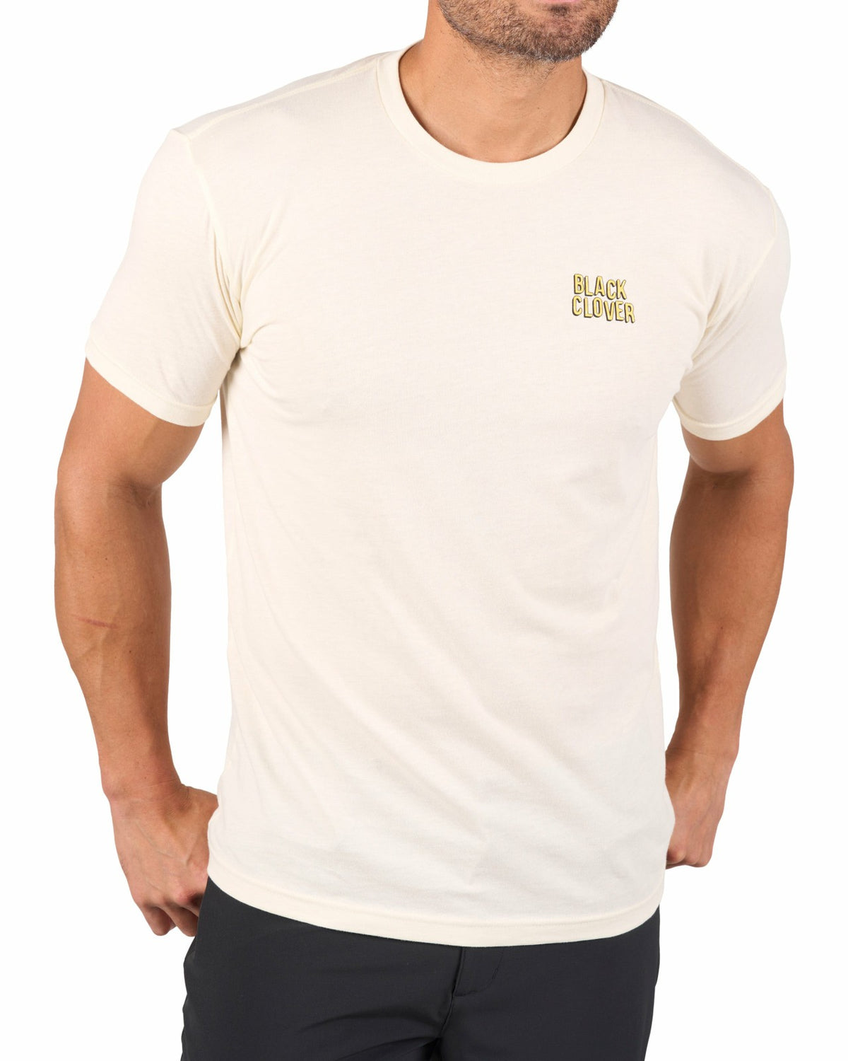 Black Clover Beige Men's Graphic Tee for Golf & Casual Wear