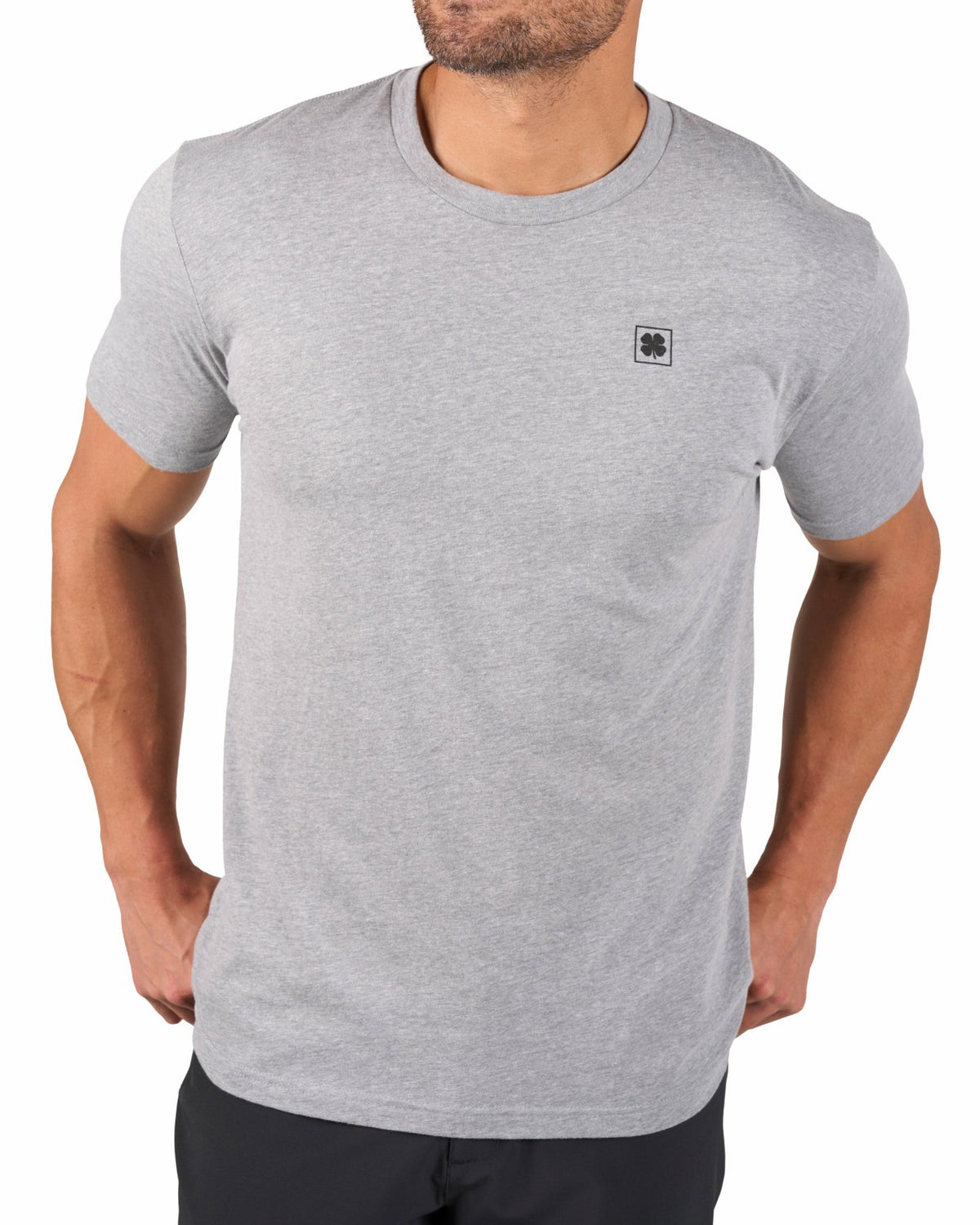 Black Clover Playful Men's Dark Grey Graphic Tee for Golf