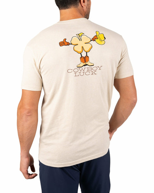 Black Clover Super Soft Men's Off-White Golf Themed Graphic Tee