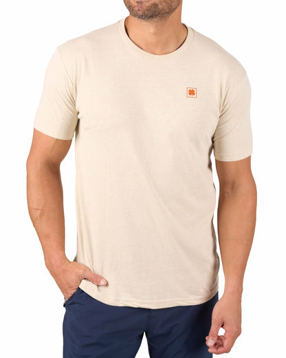 Black Clover Super Soft Men's Off-White Golf Themed Graphic Tee