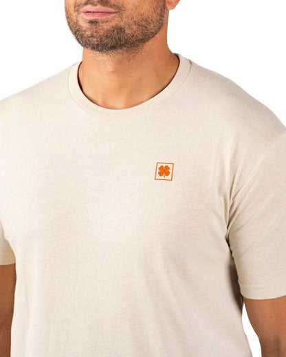 Black Clover Super Soft Men's Off-White Golf Themed Graphic Tee