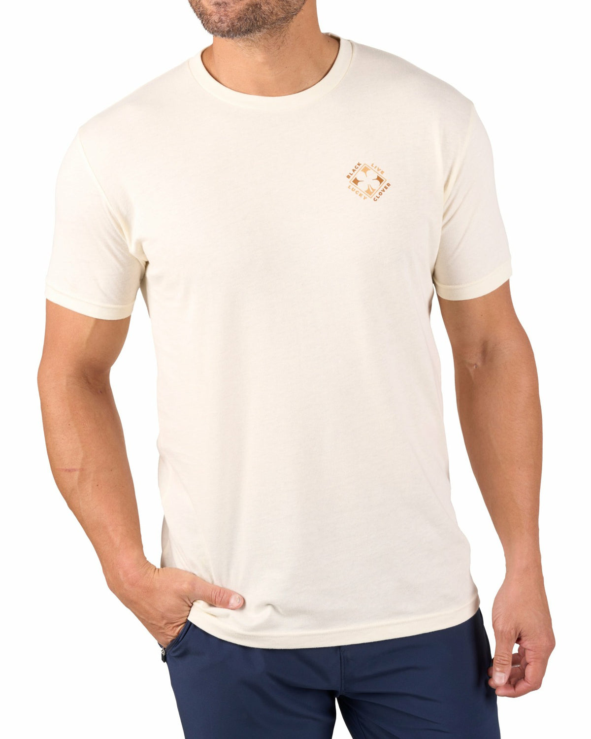 Black Clover Retro Western Men's Beige Graphic Tee