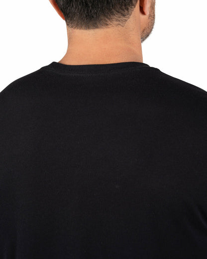 Black Clover Retro Men's Black Graphic Tee with Upside Down Live Lucky Logo