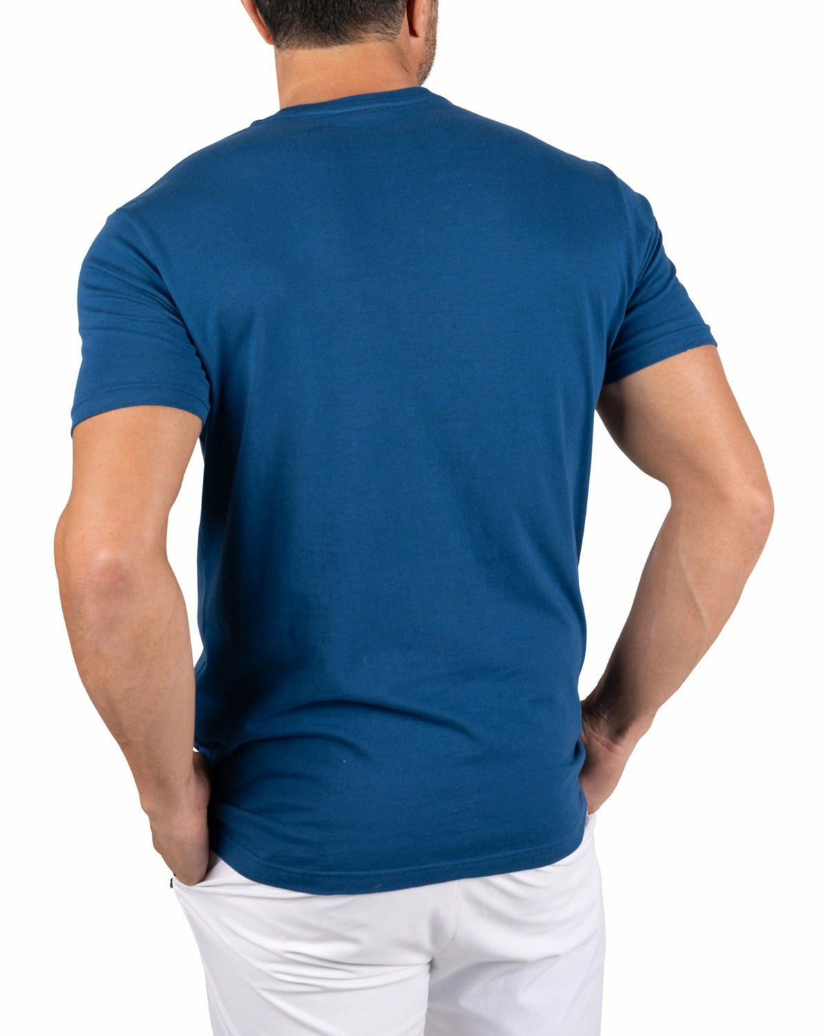 Black Clover Retro Men's Blue Graphic Tee with Upside Down Live Lucky Logo