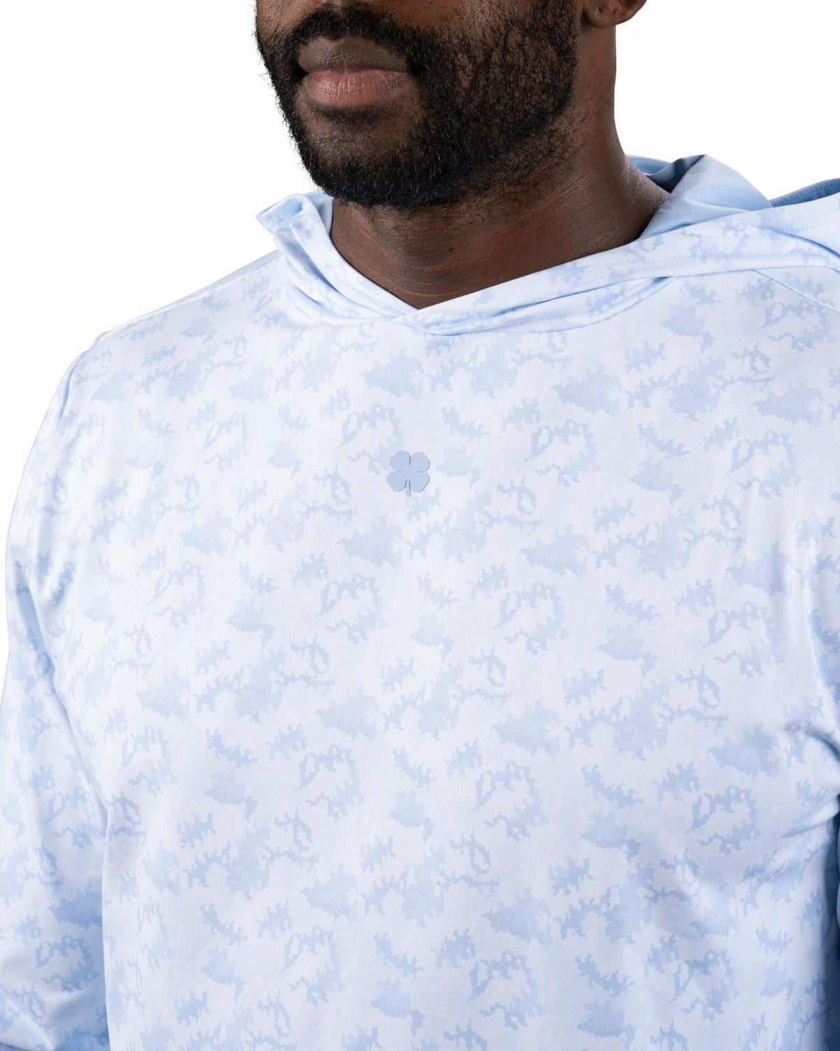 Black Clover Men’s Light Blue Athletic Camo Hoodie