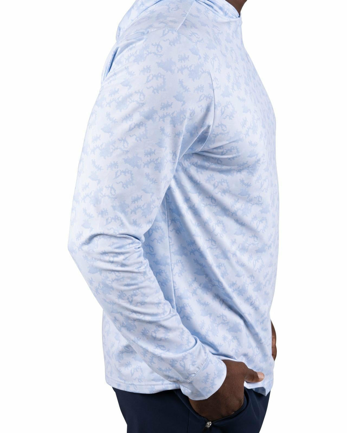 Black Clover Men’s Light Blue Athletic Camo Hoodie