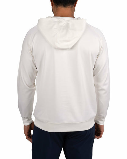 Black Clover Men's Quarter-Zip White Lightweight Hoodie