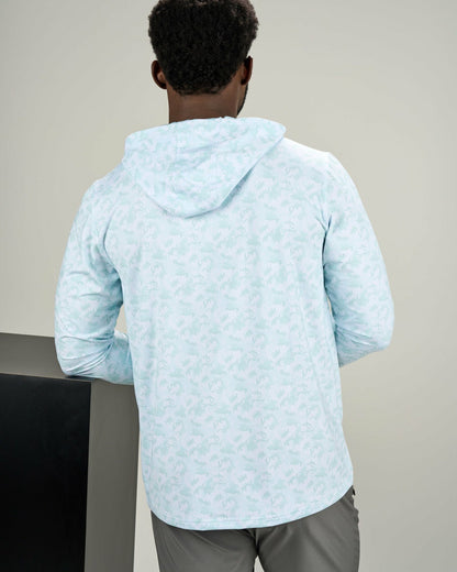 Black Clover Men’s Light Green Athletic Camo Hoodie