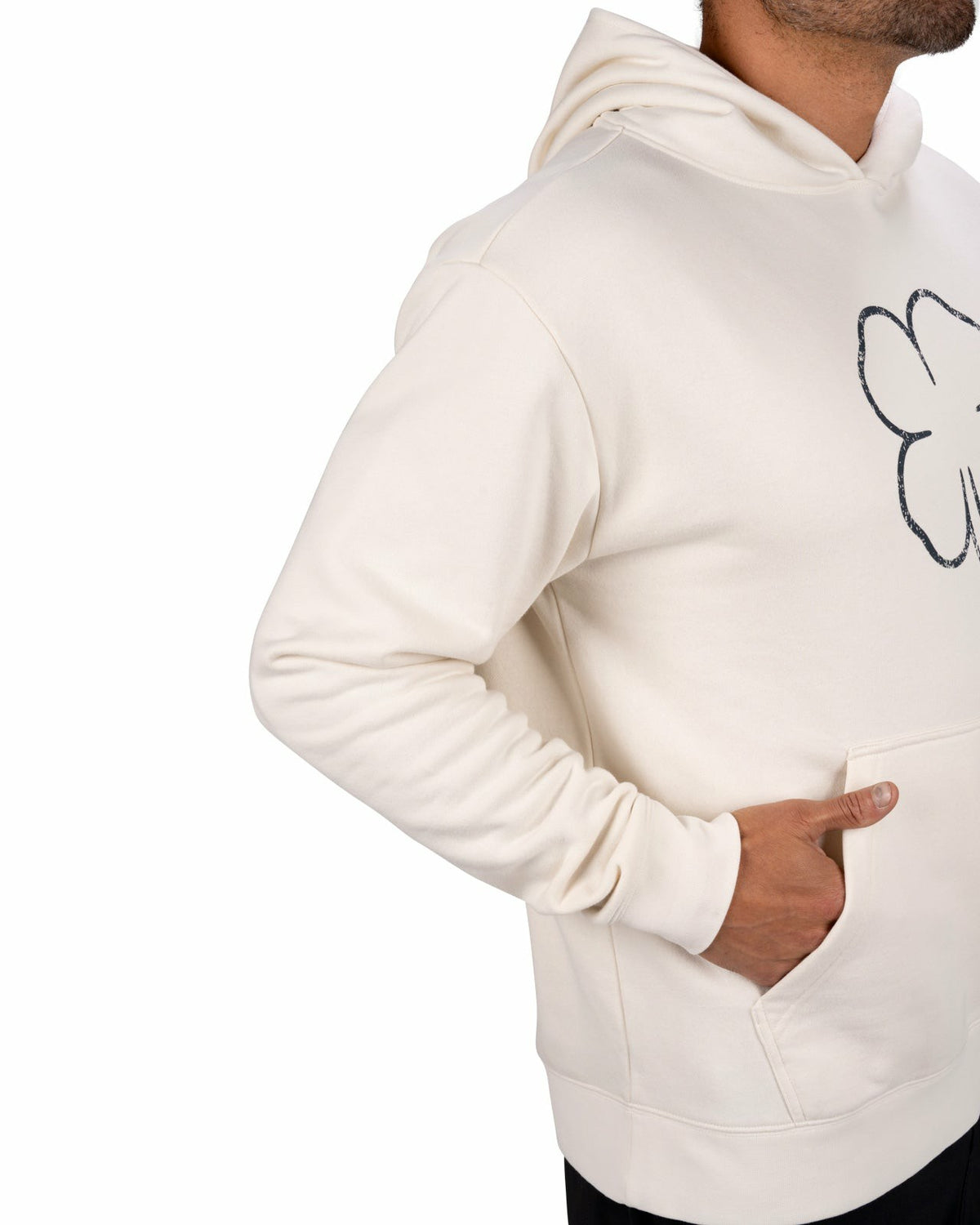 Black Clover Men's Comfortable Athletic White Hoodie