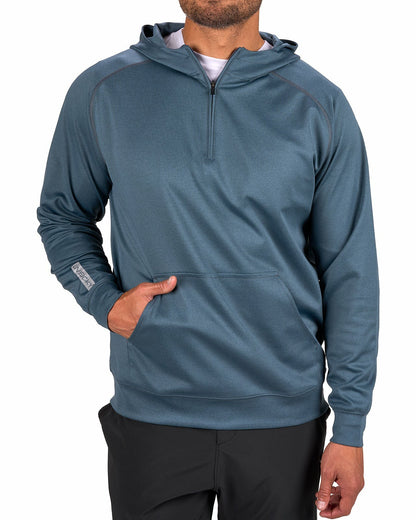 Black Clover Men's Quarter-Zip Black Lightweight Hoodie