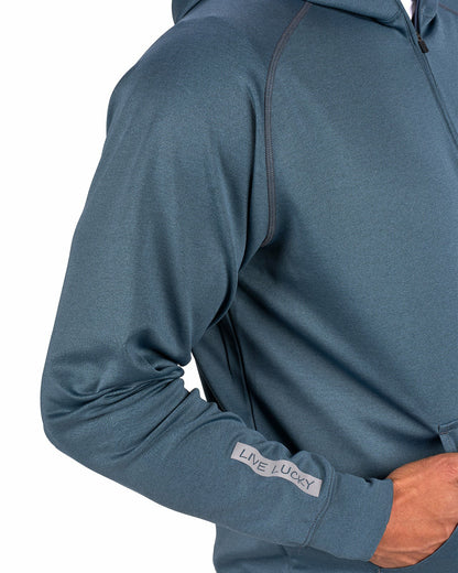 Black Clover Men's Quarter-Zip Black Lightweight Hoodie