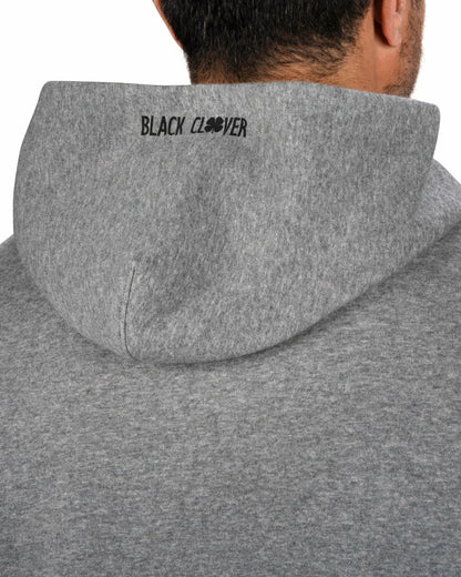 Black Clover Men's Comfortable Athletic Grey Hoodie