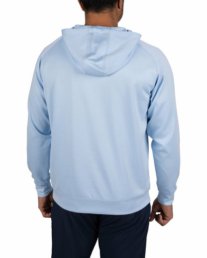 Black Clover Men's Quarter-Zip Light Blue Lightweight Hoodie